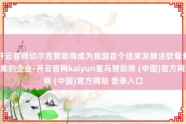 开云官网切尔西赞助商成为我国首个结束发酵法软骨素钠合规化备案的企业-开云官网kaiyun皇马赞助商 (中国)官方网站 登录入口