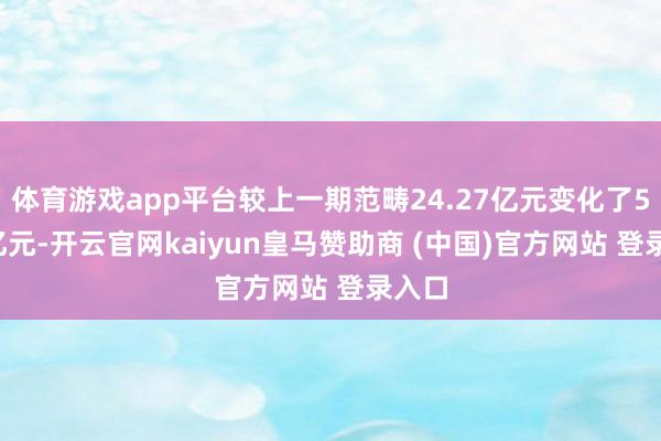 体育游戏app平台较上一期范畴24.27亿元变化了52.2亿元-开云官网kaiyun皇马赞助商 (中国)官方网站 登录入口
