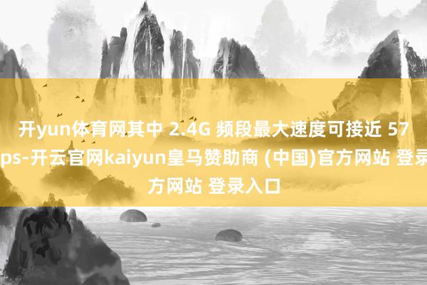 开yun体育网其中 2.4G 频段最大速度可接近 575Mbps-开云官网kaiyun皇马赞助商 (中国)官方网站 登录入口
